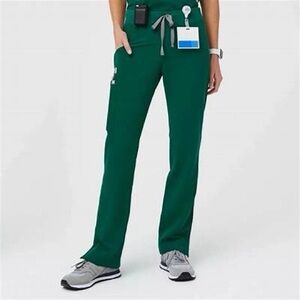 Womens Figs Hunter Green Kade Scrub Pants Size Large